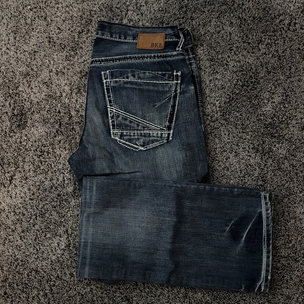 BKE Men's Indigo Bootcut Jeans